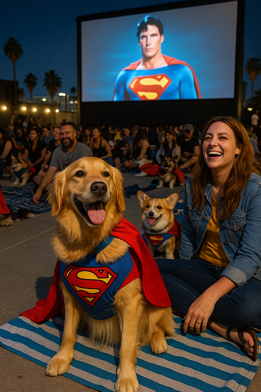 “Superdogs en fans bij ‘Superman’-bioscoop: hoe L.A. shot met capes verovert”