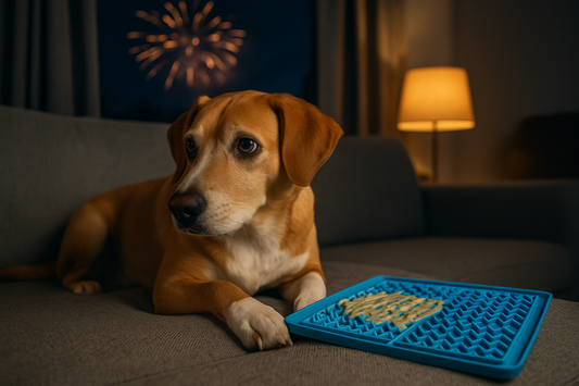 Vuurwerk & harde geluiden: zó help je je hond ontspannen (met 6-wekenplan)