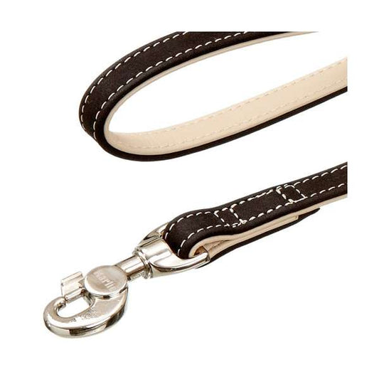 Karlie Buffalo Ultra Lijn - Zwart/Hellbeige - 25 mm / 100 cm
