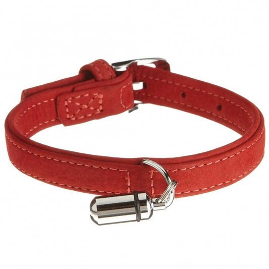 Karlie Buffalo - kalfslederen kraag - Rood - 65 cm/40 mm
