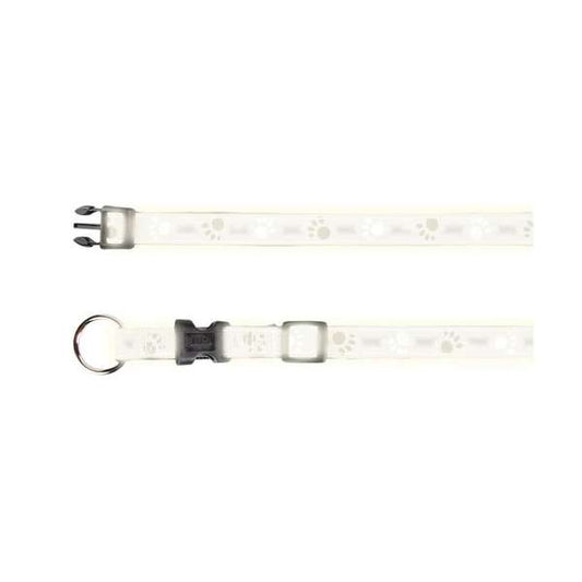 Trixie Halsband Silver Reflect - Pootjes-motief - 35-55 cm / 20mm