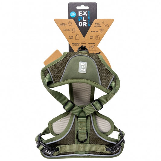Duvoplus - EXPLOR Ultimate Fit - No-Pull- Harnas - Undercover Green - S - 35-45cm - 40-52cm