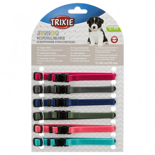 Trixie - Puppy Halsbanden - set van 6 - ML = 22-35 cm
