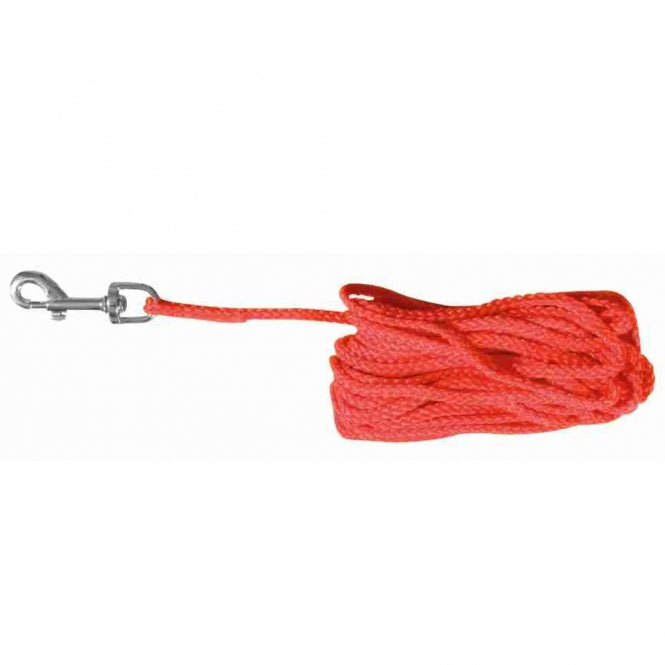 Trixie Sleeplijn van Nylon - rood, 10 m