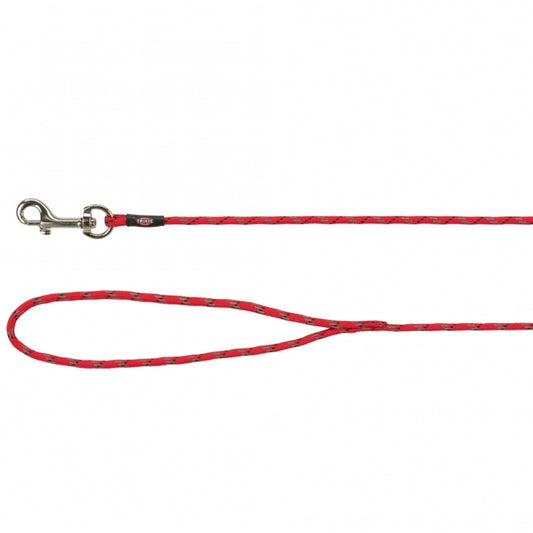 Trixie Junior Puppy-Sleeplijn, rond - Rood / 4 m, ø 4 mm