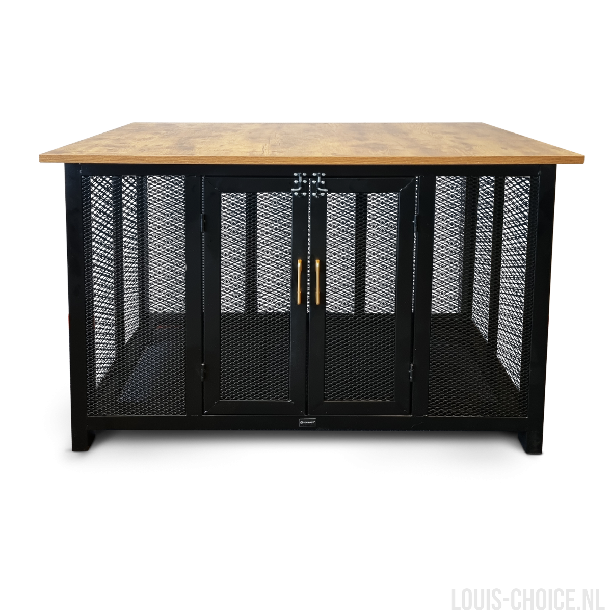 Topmast Metalen Bench Grandes - Luxeus - 118.5 x 78 x 83 cm - Rustic Brown & Black