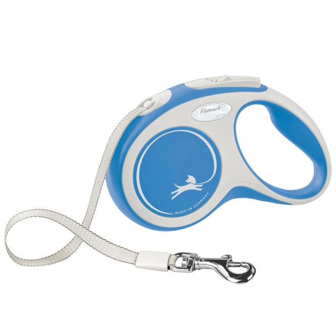 FLEXI Intrekbare riem COMFORT - 5m - tot 15kg - blauw