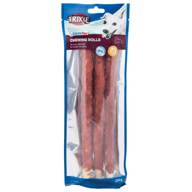 Trixie Denta Fun Eend Kauwrollen - 28cm/3 stuks