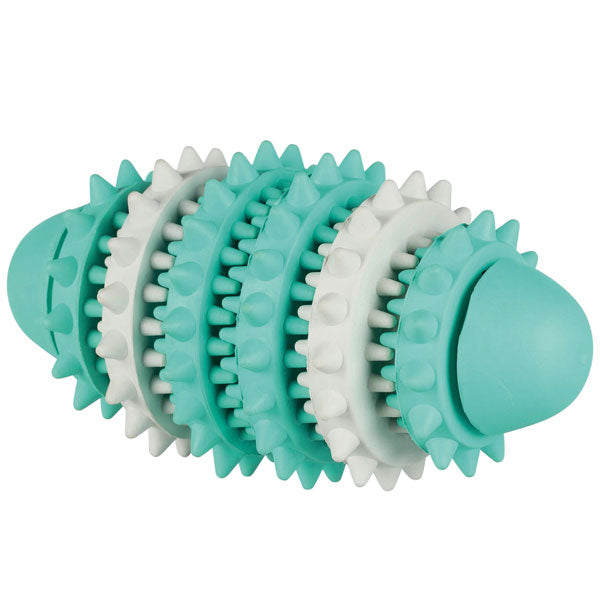 Trixie Denta Fun Rugbybal Tweekleurig - 15 cm
