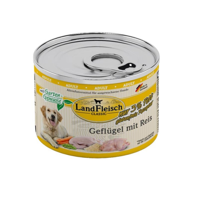 Landfleisch Dog Classic Gevogelte met Rijst extra mager - 195 g