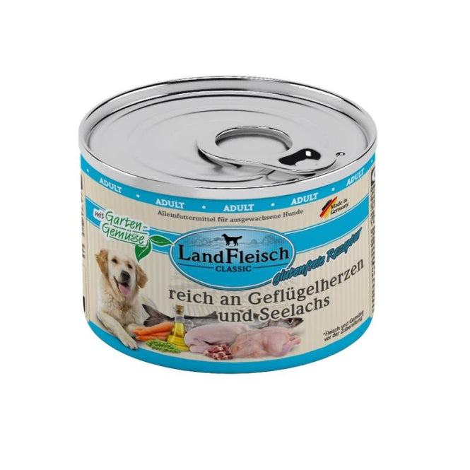 Landfleisch Dog Classic Gevogeltenharten & Koolvis - 195 g