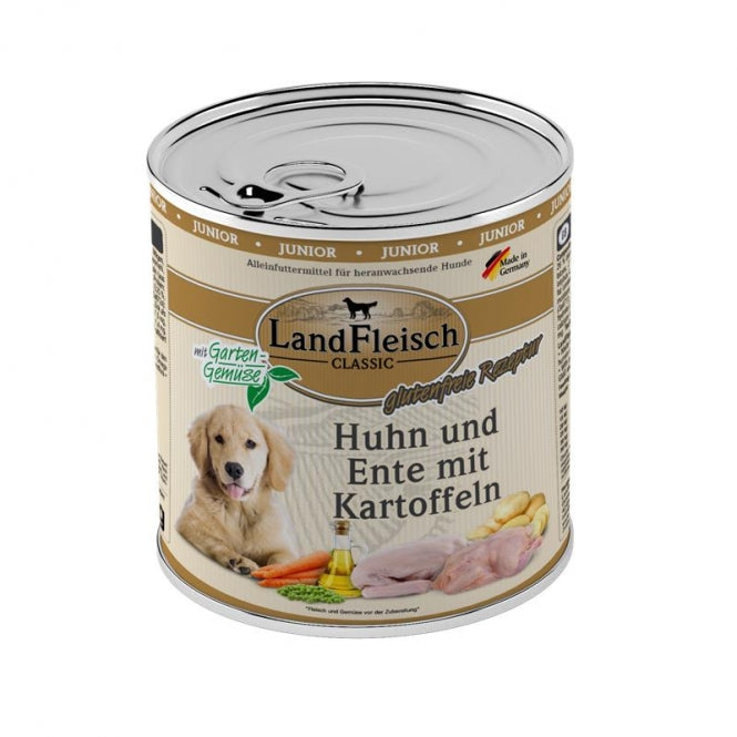 Landfleisch Dog Classic Junior Kip, Eend & Aardappel - 800 g