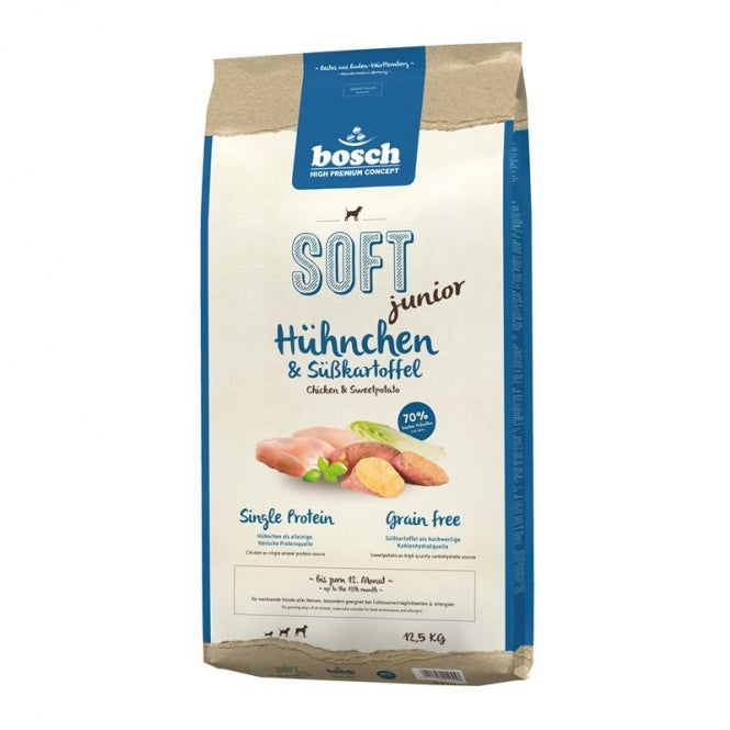 Bosch Soft Junior Kip & Zoete Aardappel - 12,5 kg