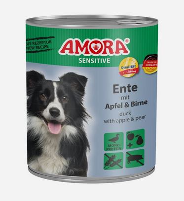 AMORA Dog Sensitive - Eend, Appel & Peer 800g
