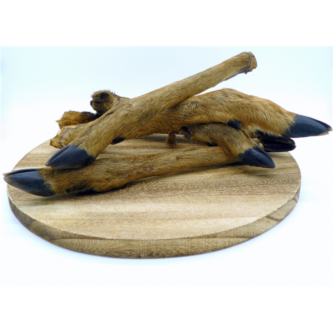 Klassieke hertenpoot met bont - 2 stuks