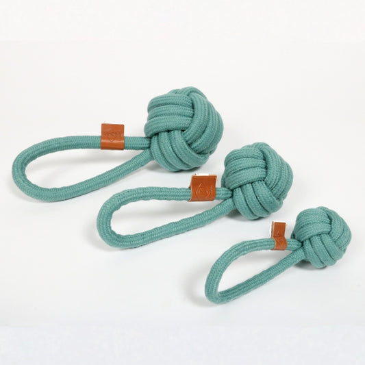 D&D - Geknoopte Bal met Lus - Harper - Blauw - 22 x 8 cm