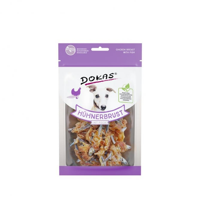 Dokas Dog Snack Kipborst met Vis - 70 g