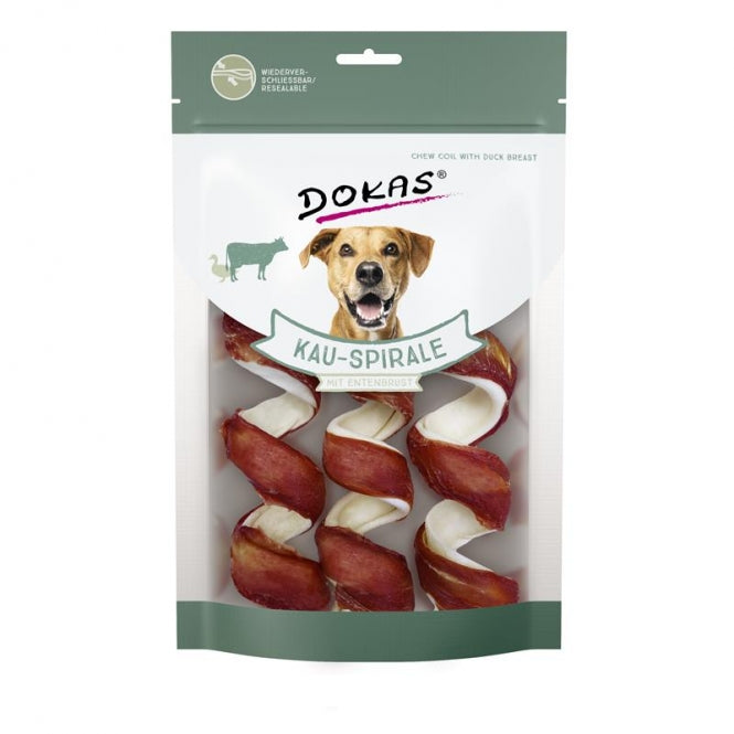 Dokas Dog Snack Kauwspiraal met Eendborst - 110 g