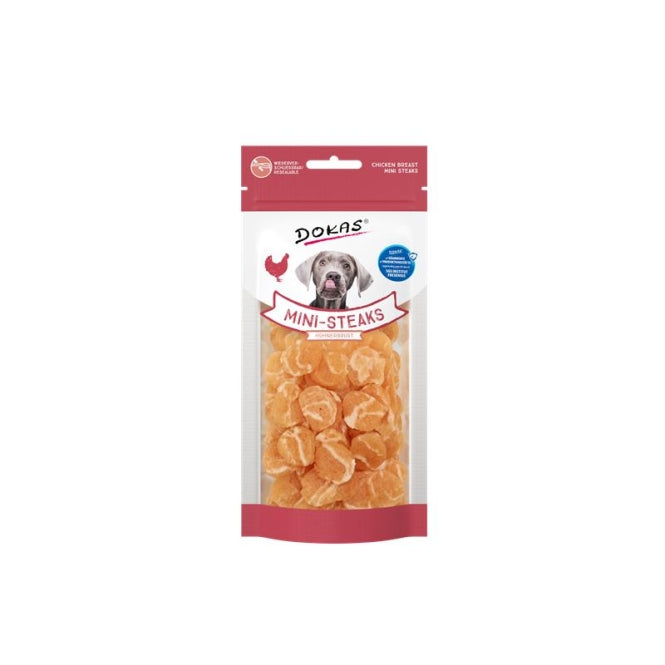 Dokas Hondensnack Mini steaks kipfilet 50g