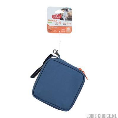 Zolux Bvk 2In1 Opvouwbare Voerbak En Drinkbak Blauw