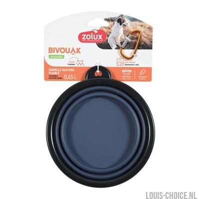 Zolux Bvk Voerbak Opvouwbaar Siliconen Blauw
