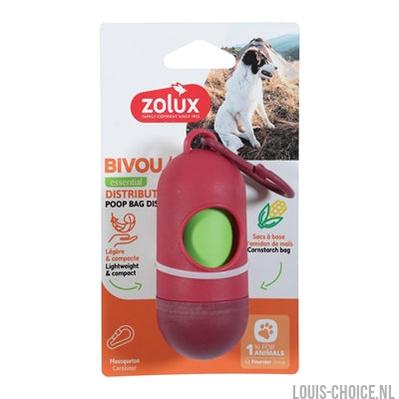 Zolux Bvk Poepzakhouder + 15 Poepzakjes Rood