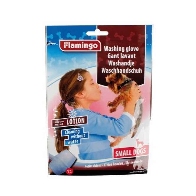 Karlie Flamingo washandje met lotion voor honden - Voor kleine honden