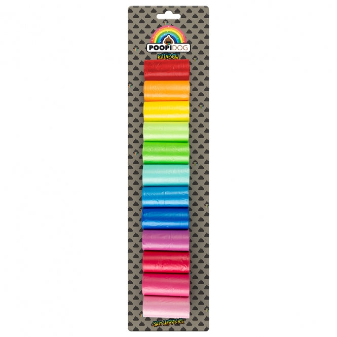 Poopidog Hondenpoepzakjes Rainbow - 12 x 20 stuks