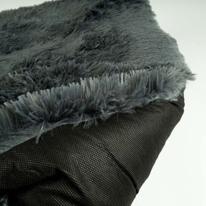 Duvoplus zachte bench kussen - donkergrijs - L - 91x61x7cm