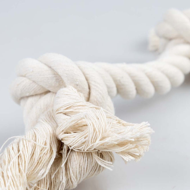 Duvoplus - ECO katoenen touw met 2 knopen - Wit - 35 cm / 261 g