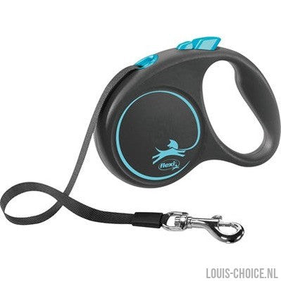 Flexi Rollijn Black Design Tape Blauw-FLEXI-Louis Choice