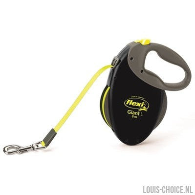 Flexi Rollijn Giant Tape Neon Zwart / Geel-FLEXI-Louis Choice