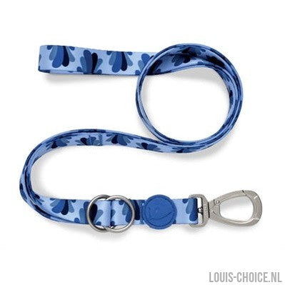 Morso Hondenriem Verstelbaar Gerecycled Splash Blauw-MORSO-Louis Choice