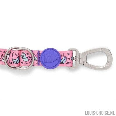 Morso Hondenriem Verstelbaar Gerecycled Sweet Tweet Roze-MORSO-Louis Choice
