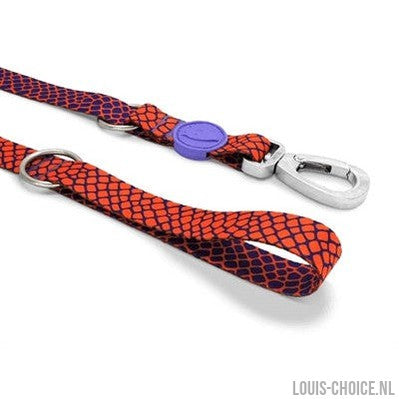 Morso Hondenriem Verstelbaar Gerecycled Urban Lizard Rood-MORSO-Louis Choice