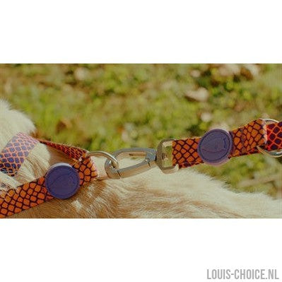 Morso Hondenriem Verstelbaar Gerecycled Urban Lizard Rood-MORSO-Louis Choice