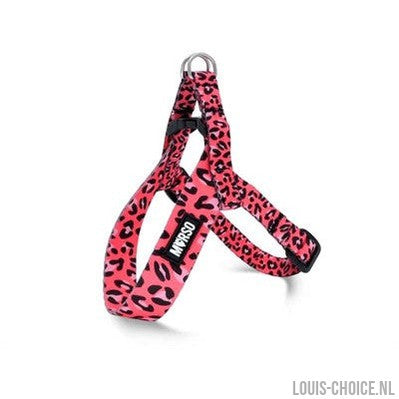 Morso Mini Hondentuig Verstelbaar Gerecycled Bubble Leo Roze-MORSO-Louis Choice