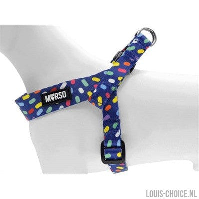 Morso Mini Hondentuig Verstelbaar Gerecycled Color Invaders Paars-MORSO-Louis Choice
