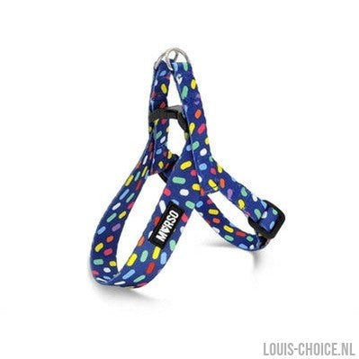 Morso Mini Hondentuig Verstelbaar Gerecycled Color Invaders Paars-MORSO-Louis Choice