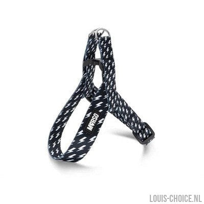 Morso Mini Hondentuig Verstelbaar Gerecycled Power Flow Zwart-MORSO-Louis Choice