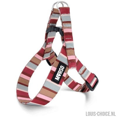 Morso Mini Hondentuig Verstelbaar Gerecycled Skyline Rood / Roze-MORSO-Louis Choice