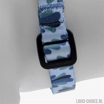 Morso Mini Hondentuig Verstelbaar Gerecycled Splash Blauw-MORSO-Louis Choice
