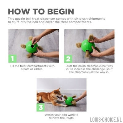 Outward Hound Nina Ottosson Dog Snuffle N' Treat Bal Groen-OUTWARD HOUND-Louis Choice