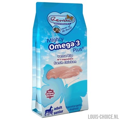 Renske Mighty Omega Plus Adult / Senior Kip/Rijst Hypoallergeen-RENSKE-Louis Choice