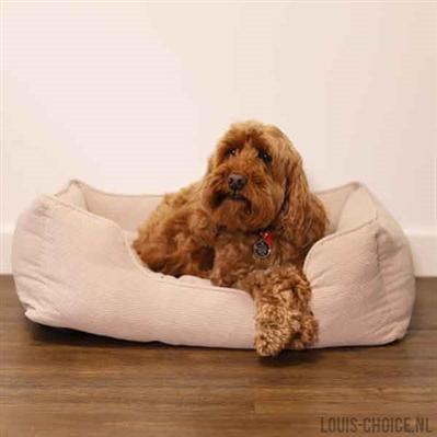 Rosewood 40 Winks Hondenmand Cord Ribstof Beige-ROSEWOOD-Louis Choice