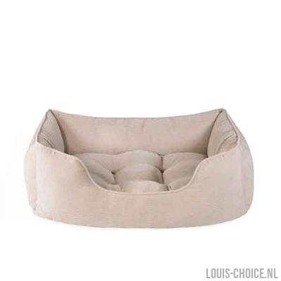 Rosewood 40 Winks Hondenmand Cord Ribstof Beige-ROSEWOOD-Louis Choice