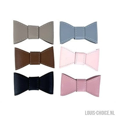 Sazzz Vlinderstrik Glamper Classic Leer Taupe-SAZZZ-Louis Choice
