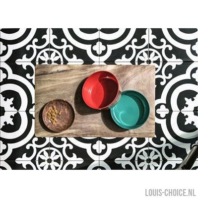 Tarhong Voerbak Hond Olive Melamine Houtprint / Teal Zeegroen-TARHONG-Louis Choice
