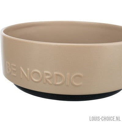 Trixie Be Nordic Voerbak Hond Keramiek/ Rubber Taupe-TRIXIE-Louis Choice