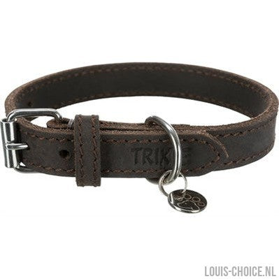 Trixie Halsband Hond Rustic Vetleer Donkerbruin-TRIXIE-Louis Choice